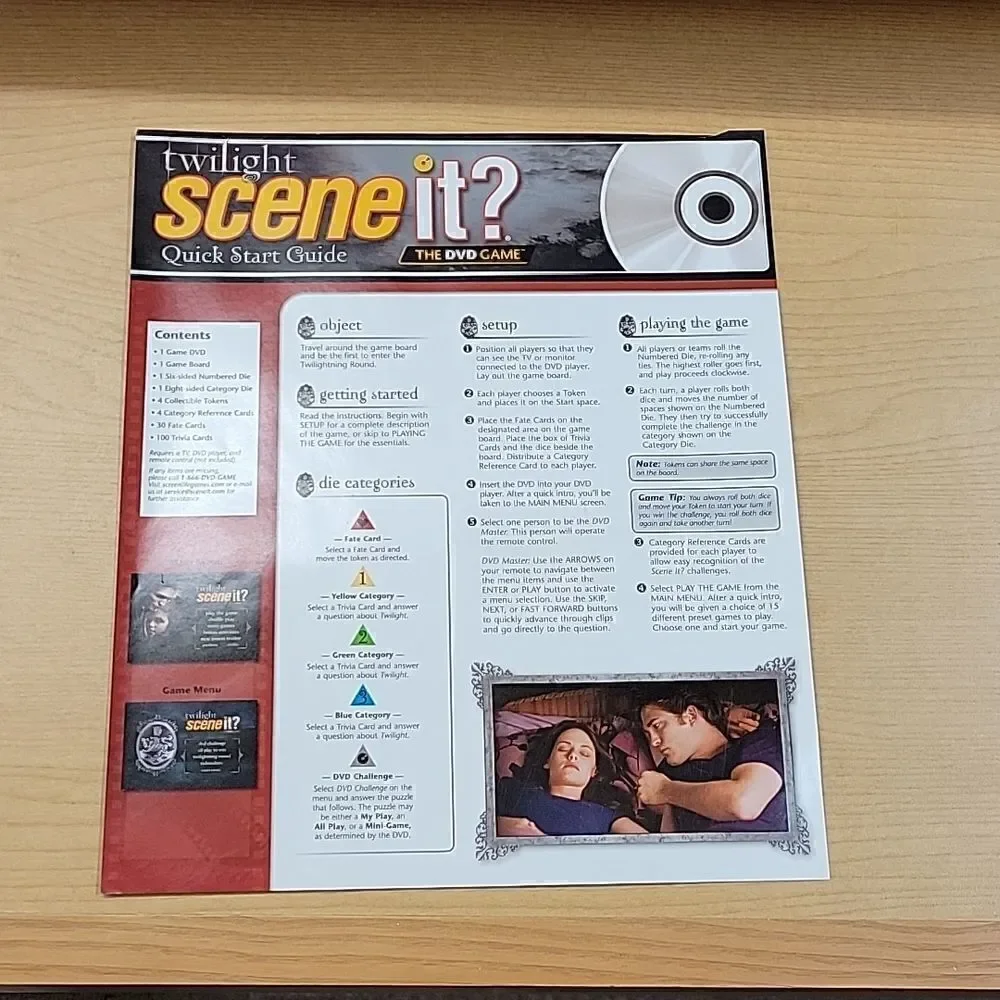 Twilight Scene It? DVD Board Game Mattel  2009‎